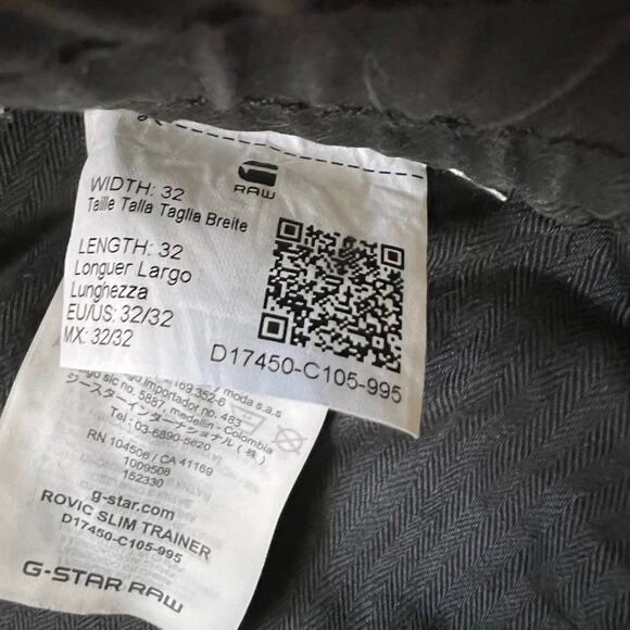 G-Star RAW Rovic Slim Trainer Cargo Pants 32x32 Dark Gray Tapered Fit - Picture 8 of 8